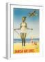 Jumping Rope on Beach-null-Framed Art Print