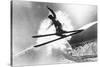 Jumping Skier 1930S-null-Stretched Canvas