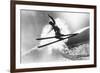 Jumping Skier 1930S-null-Framed Photographic Print