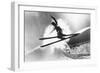 Jumping Skier 1930S-null-Framed Photographic Print