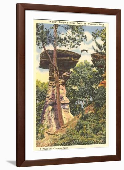 Jumping Stand Rock, Wisconsin Dells-null-Framed Art Print