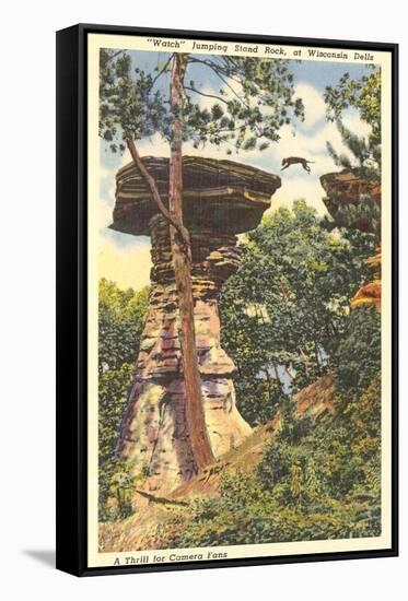 Jumping Stand Rock, Wisconsin Dells-null-Framed Stretched Canvas