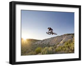 Jumping the Clay Cliffs, Polson, Montana, USA-Chuck Haney-Framed Photographic Print