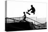Jumping the Ramp with Skateboard-Will Rodrigues-Stretched Canvas