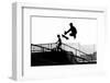 Jumping the Ramp with Skateboard-Will Rodrigues-Framed Photographic Print