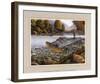 Jumping Trout-null-Framed Art Print