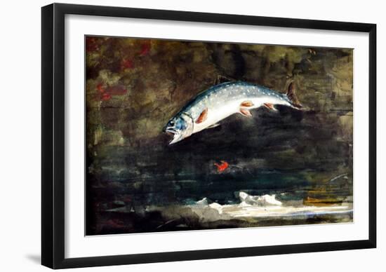 Jumping Trout-Winslow Homer-Framed Giclee Print