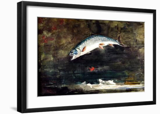 Jumping Trout-Winslow Homer-Framed Giclee Print