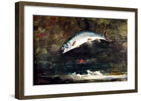 Jumping Trout-Winslow Homer-Framed Giclee Print