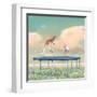 Jumping With Kangaroo-Nancy Tillman-Framed Art Print