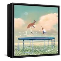 Jumping With Kangaroo-Nancy Tillman-Framed Stretched Canvas