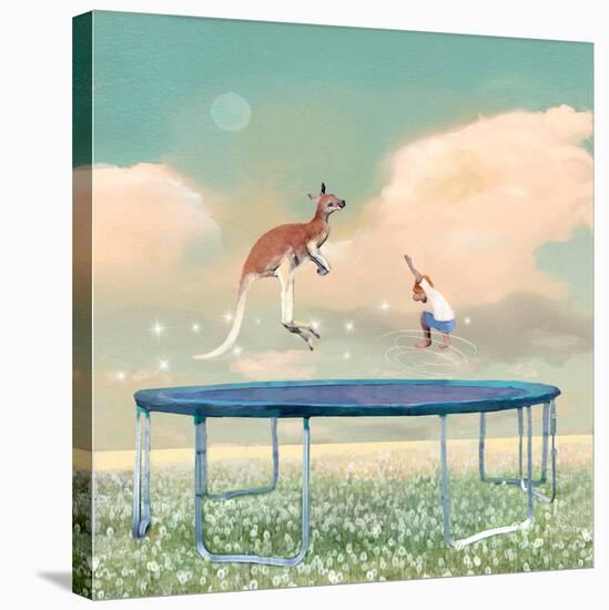 Jumping With Kangaroo-Nancy Tillman-Stretched Canvas