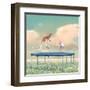 Jumping With Kangaroo-Nancy Tillman-Framed Art Print