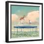 Jumping With Kangaroo-Nancy Tillman-Framed Art Print