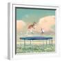 Jumping With Kangaroo-Nancy Tillman-Framed Art Print