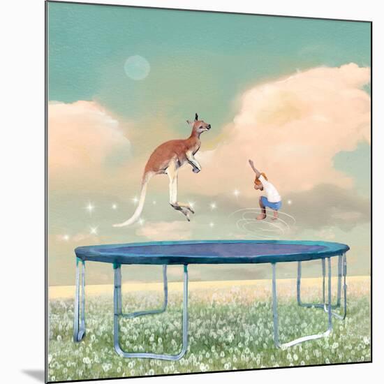 Jumping With Kangaroo-Nancy Tillman-Mounted Art Print