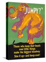 Jumpy Elephant Incentive Poster-Mather-Stretched Canvas