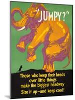 Jumpy Elephant Incentive Poster-Mather-Mounted Art Print