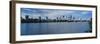 Junction Bridge over Arkansas River with skyscrapers in the background, Little Rock, Arkansas, USA-null-Framed Photographic Print