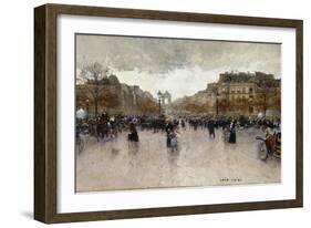 Junction near the Champs Elysee-Luigi Loir-Framed Giclee Print