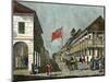 Junction of Harbour Street and King Street, Kingston, Jamaica, C1835-null-Mounted Giclee Print