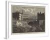 Junction of the St John's Wood and Metropolitan Railways at Baker-Street-null-Framed Giclee Print