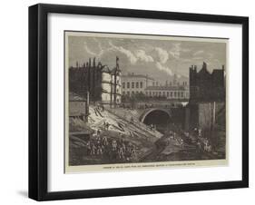 Junction of the St John's Wood and Metropolitan Railways at Baker-Street-null-Framed Giclee Print