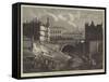 Junction of the St John's Wood and Metropolitan Railways at Baker-Street-null-Framed Stretched Canvas