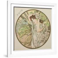 June, 1899 (Detail)-Alphonse Mucha-Framed Giclee Print