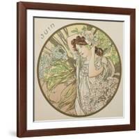 June, 1899 (Detail)-Alphonse Mucha-Framed Giclee Print