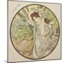 June, 1899 (Detail)-Alphonse Mucha-Mounted Giclee Print