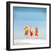 June 1956: Girls in Braided Wigs Modeling Beach Fashions in Cuba-Gordon Parks-Framed Photographic Print