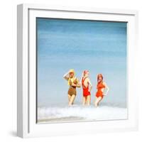 June 1956: Girls in Braided Wigs Modeling Beach Fashions in Cuba-Gordon Parks-Framed Photographic Print