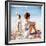 June 1956: Girls in Striped Swimsuit Modeling Beach Fashions in Cuba-Gordon Parks-Framed Photographic Print