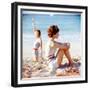 June 1956: Girls in Striped Swimsuit Modeling Beach Fashions in Cuba-Gordon Parks-Framed Photographic Print