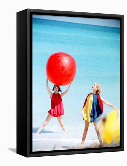 June 1956: Girls Modeling Beach Fashions in Cuba-Gordon Parks-Framed Stretched Canvas