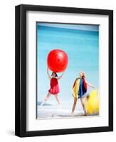 June 1956: Girls Modeling Beach Fashions in Cuba-Gordon Parks-Framed Premium Photographic Print