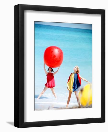 June 1956: Girls Modeling Beach Fashions in Cuba-Gordon Parks-Framed Premium Photographic Print