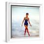 June 1956: Woman in Polka-Dot Swimsuit Modeling Beach Fashions in Cuba-Gordon Parks-Framed Photographic Print