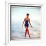 June 1956: Woman in Polka-Dot Swimsuit Modeling Beach Fashions in Cuba-Gordon Parks-Framed Premium Photographic Print