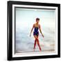 June 1956: Woman in Polka-Dot Swimsuit Modeling Beach Fashions in Cuba-Gordon Parks-Framed Premium Photographic Print