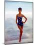 June 1956: Woman in Polka-Dot Swimsuit Modeling Beach Fashions in Cuba-Gordon Parks-Mounted Photographic Print