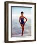 June 1956: Woman in Polka-Dot Swimsuit Modeling Beach Fashions in Cuba-Gordon Parks-Framed Photographic Print