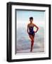 June 1956: Woman in Polka-Dot Swimsuit Modeling Beach Fashions in Cuba-Gordon Parks-Framed Photographic Print