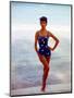 June 1956: Woman in Polka-Dot Swimsuit Modeling Beach Fashions in Cuba-Gordon Parks-Mounted Photographic Print