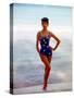 June 1956: Woman in Polka-Dot Swimsuit Modeling Beach Fashions in Cuba-Gordon Parks-Stretched Canvas