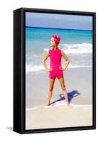 June 1956: Woman Modeling Beach Fashions in Cuba-Gordon Parks-Framed Stretched Canvas