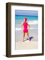 June 1956: Woman Modeling Beach Fashions in Cuba-Gordon Parks-Framed Photographic Print