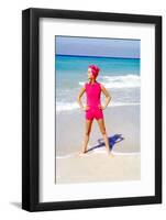 June 1956: Woman Modeling Beach Fashions in Cuba-Gordon Parks-Framed Photographic Print