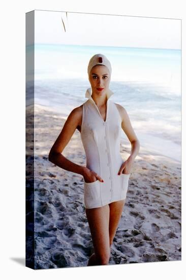 June 1956: Woman Modeling Beach Fashions in Cuba-Gordon Parks-Stretched Canvas